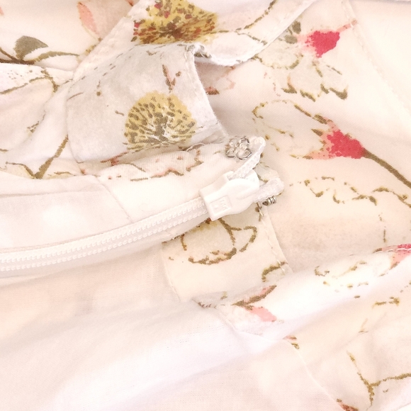BB DAKOTA Floral Mini Dress in White and Pink 100% Cotton S - Picture 6 of 11